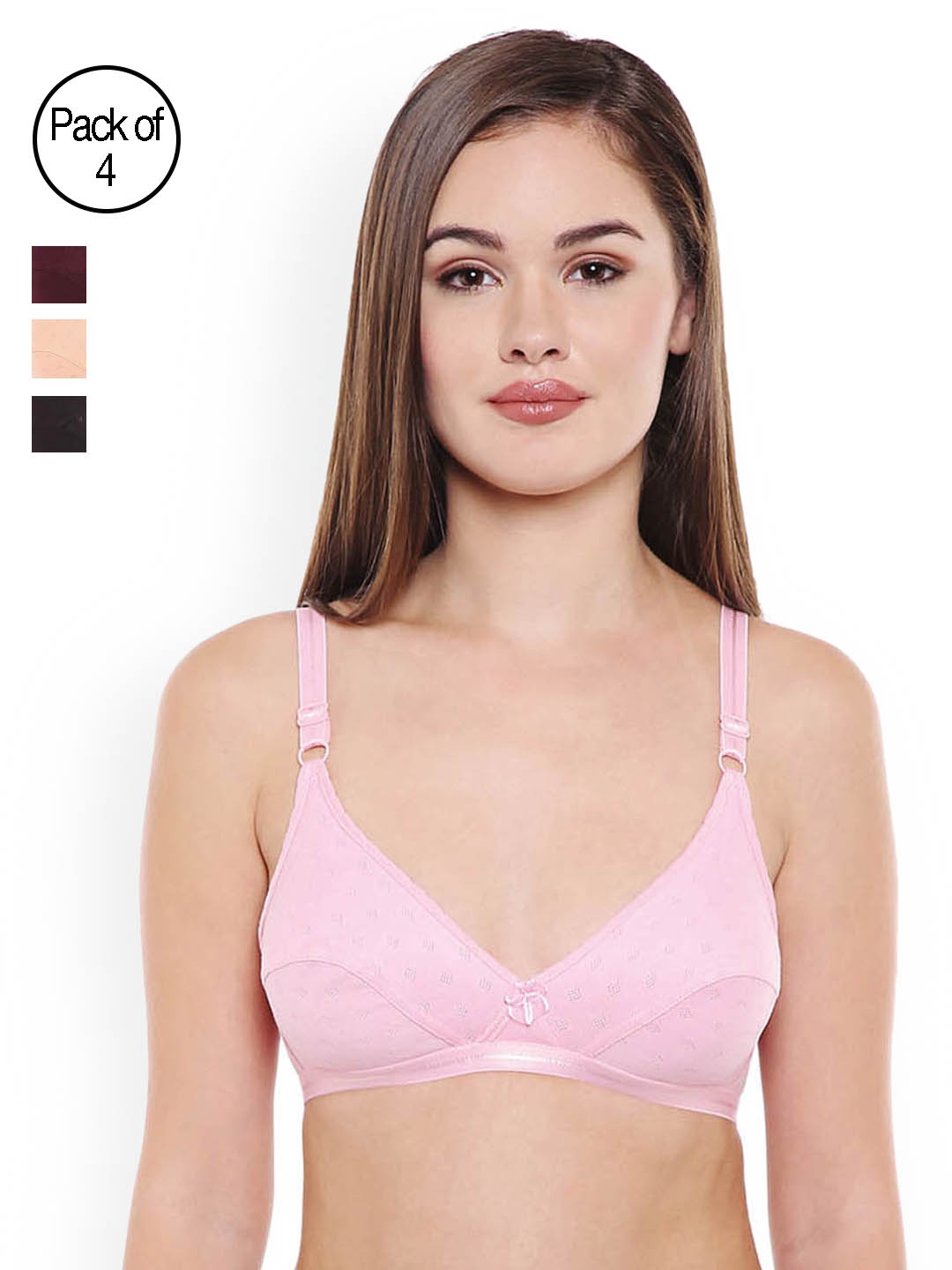 

Bodycare Pack of 4 Assorted Non-Wired Non Padded Everyday Bras
