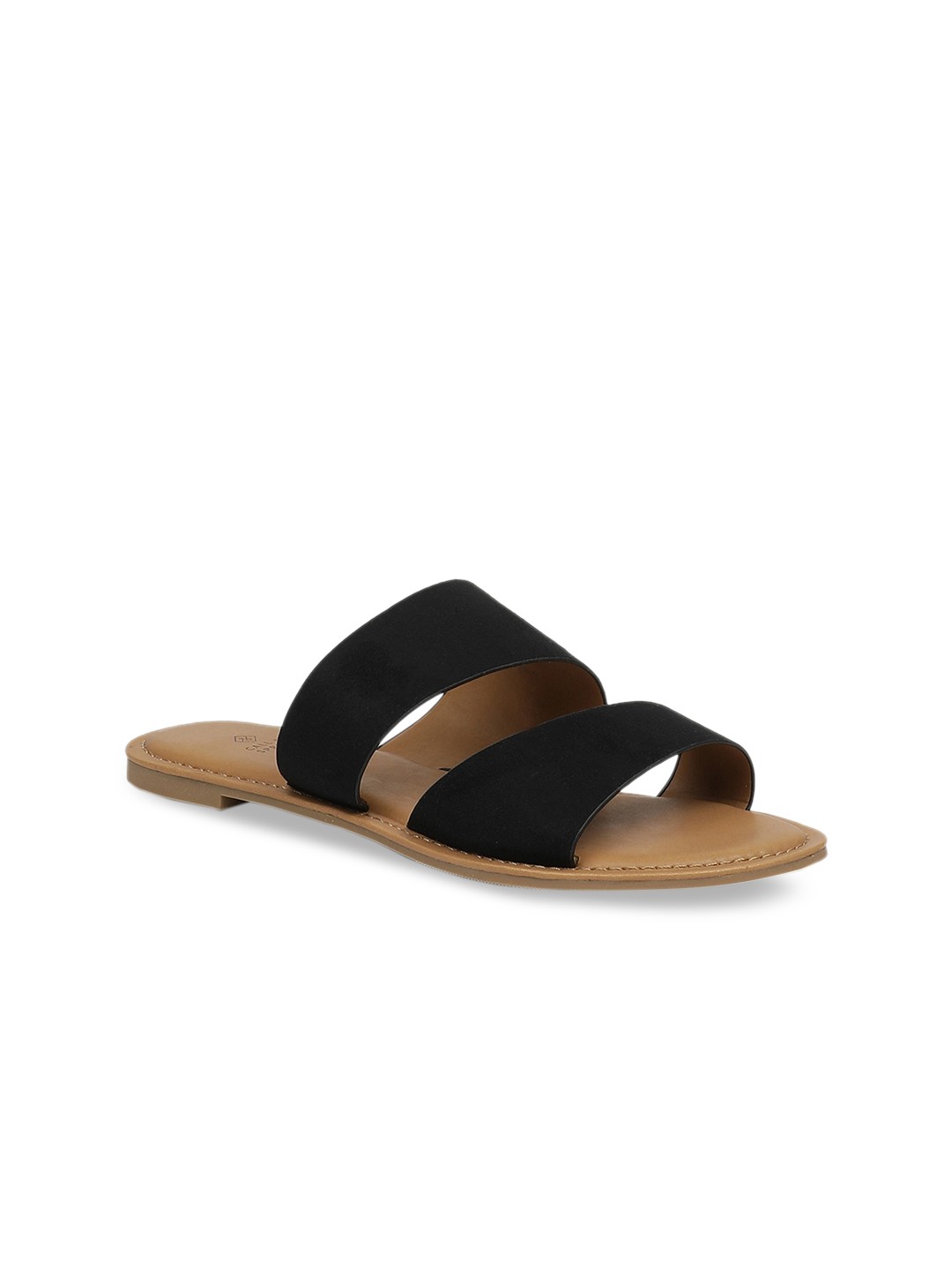 

Call It Spring Women Black Solid Open Toe Flats