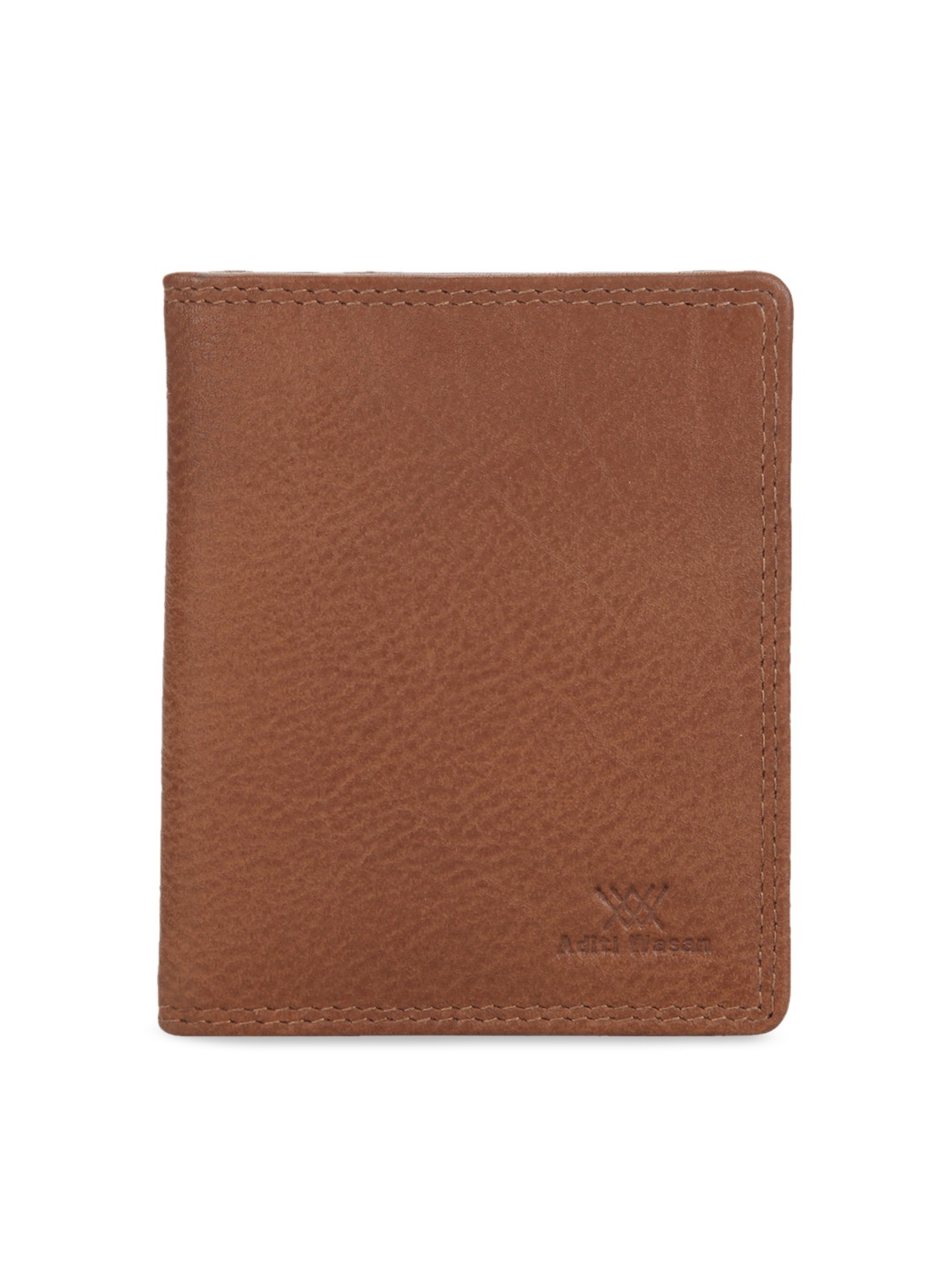 

Aditi Wasan Unisex Tan Brown Solid Leather Card Holder