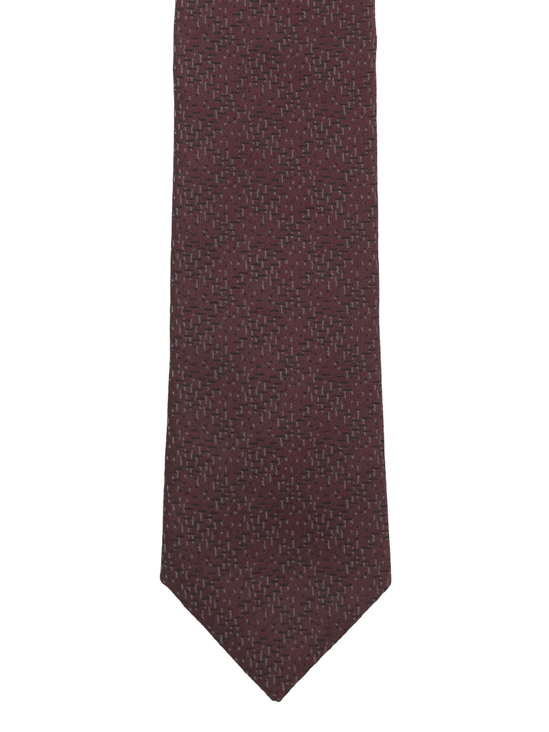 

The Tie Hub Maroon Woven Design Broad Tie