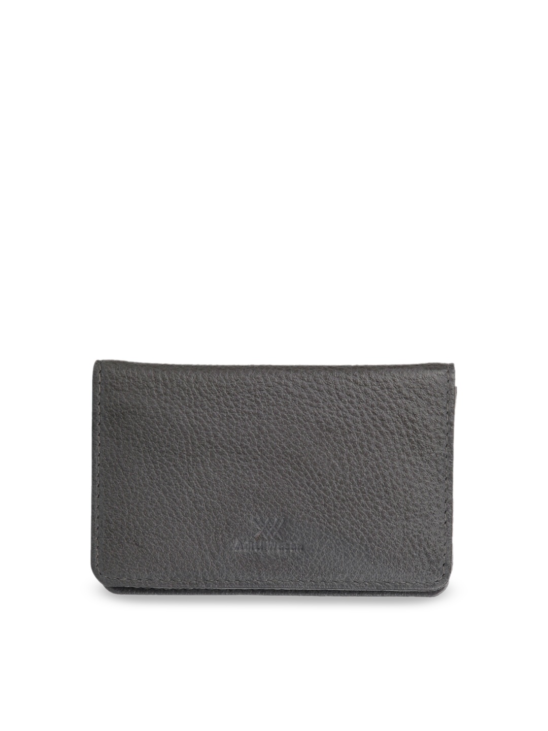 

Aditi Wasan Unisex Grey Solid Leather Card Holder