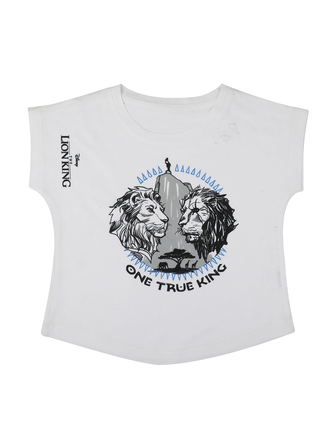 

Disney by Wear Your Mind Girls White Printed Top