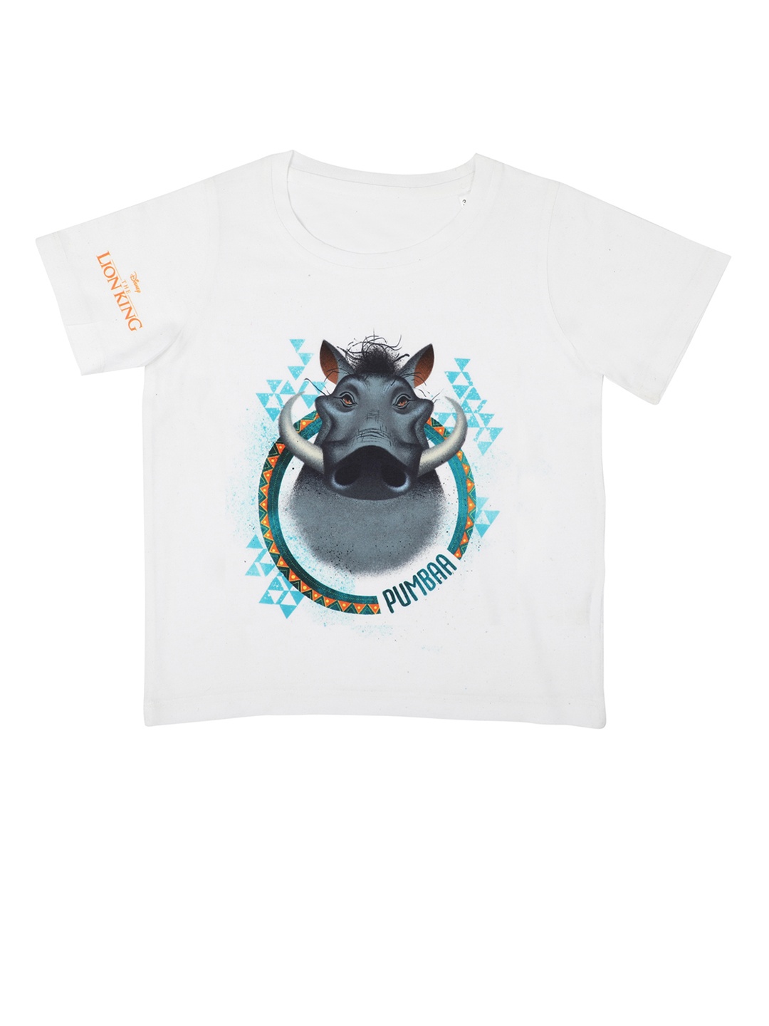 

Disney by Wear Your Mind Boys White Printed Round Neck T-shirt
