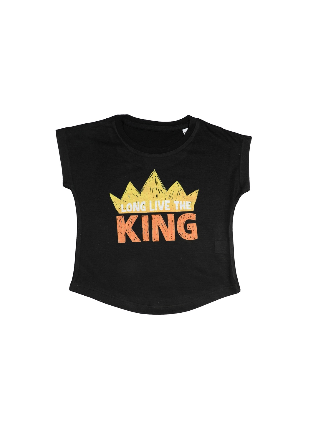 

Disney by Wear Your Mind Girls Black Printed Top