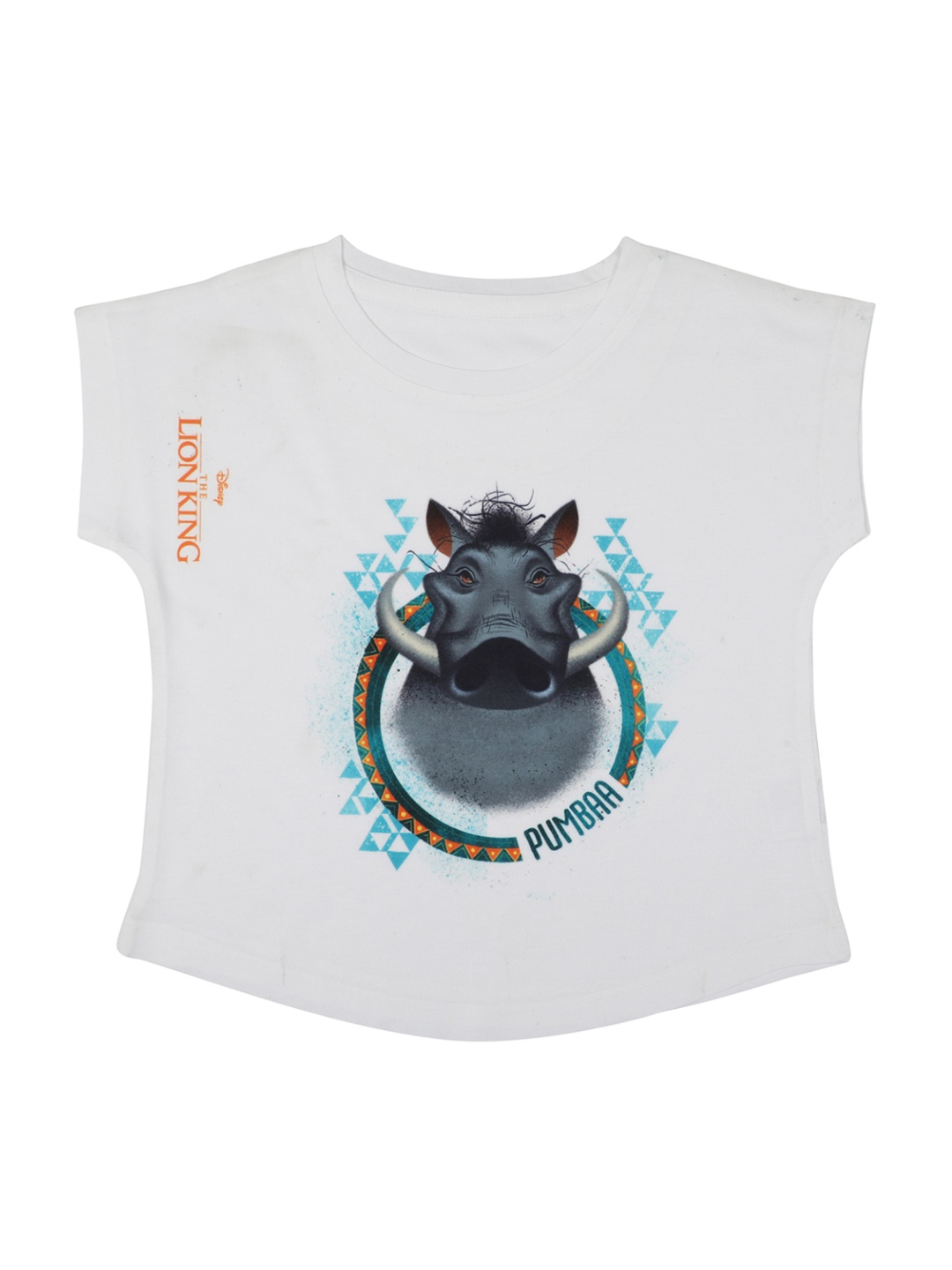 Disney by Wear Your Mind Girls White Printed Top