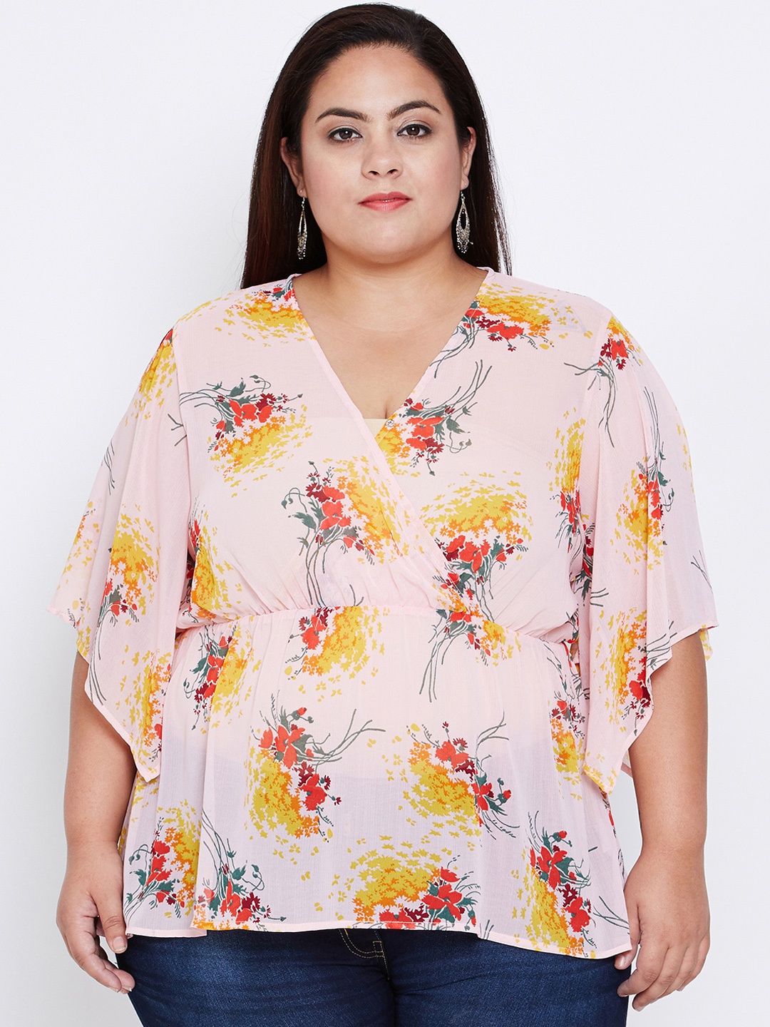 

Oxolloxo Women Pink Printed Empire Top