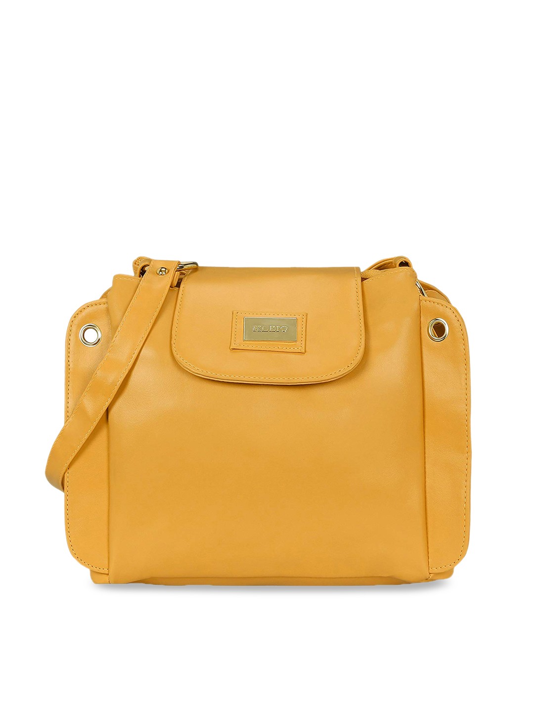 

KLEIO Mustard Yellow Solid Sling Bag