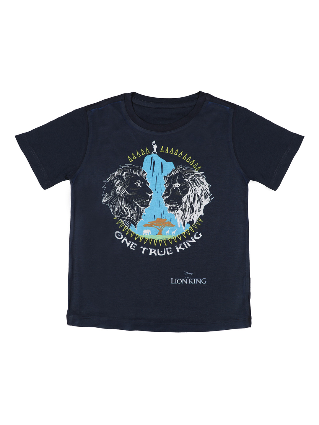 

Disney by Wear Your Mind Boys Navy Blue Printed Round Neck T-shirt