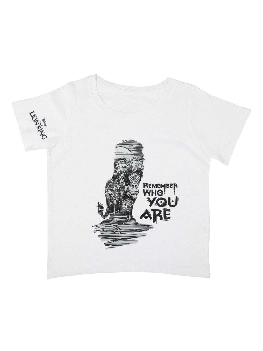 

Disney by Wear Your Mind Boys White Printed Round Neck T-shirt