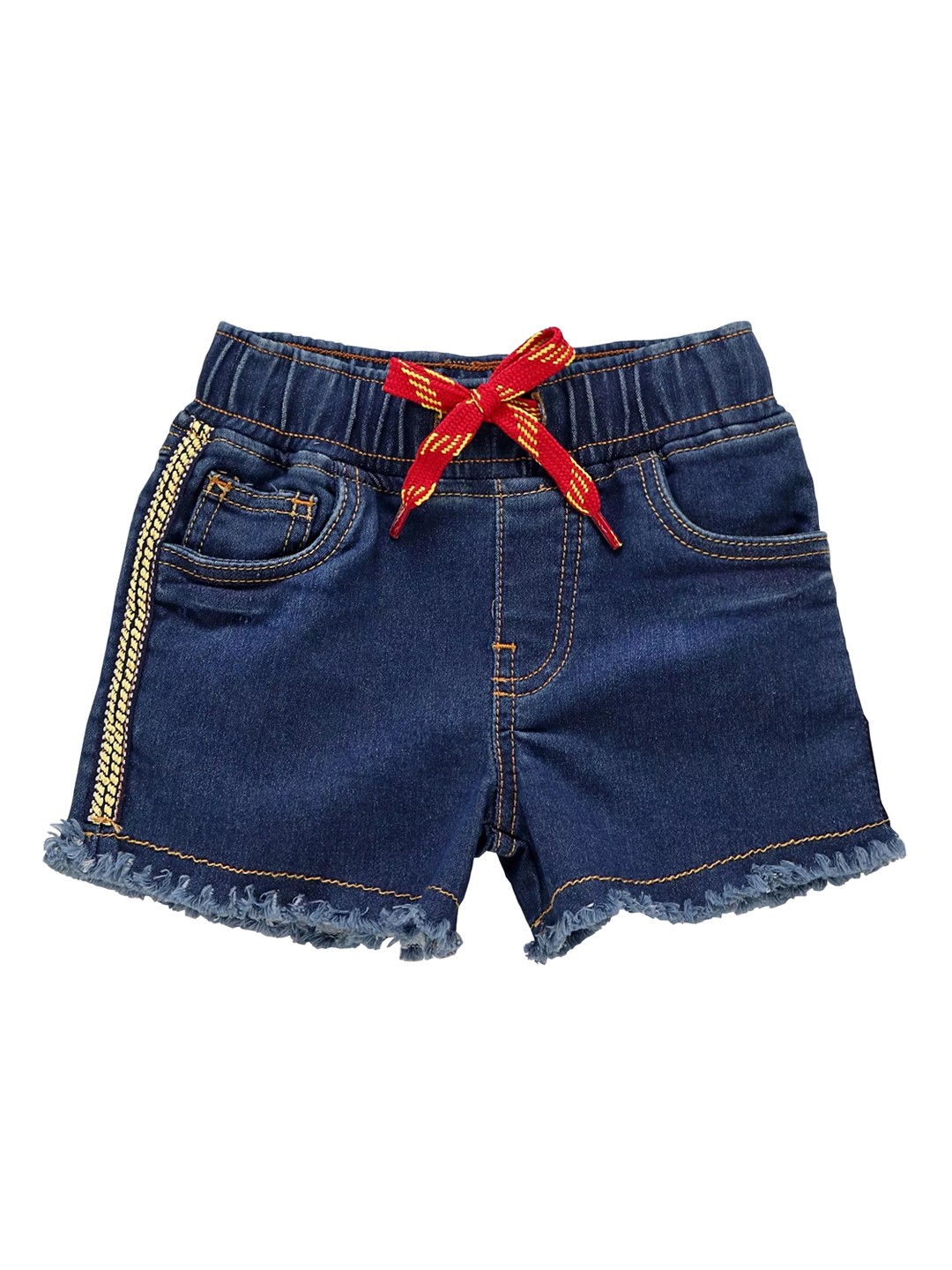 

KiddoPanti Girls Blue Solid Regular Fit Denim Shorts