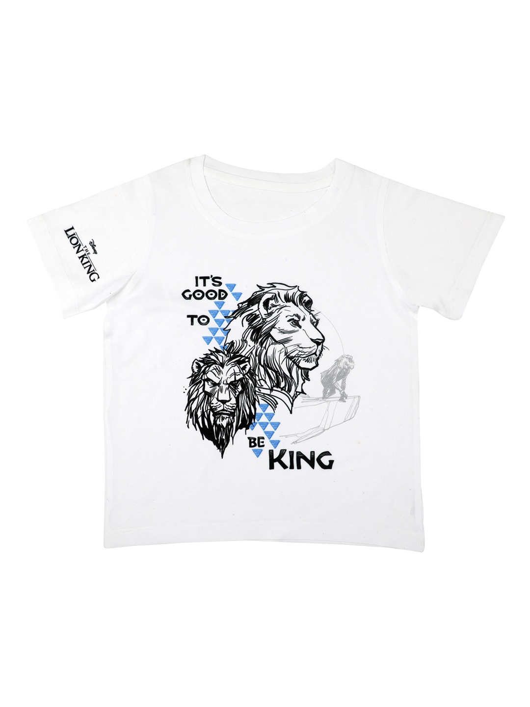 

Disney by Wear Your Mind Boys White Printed Round Neck T-shirt