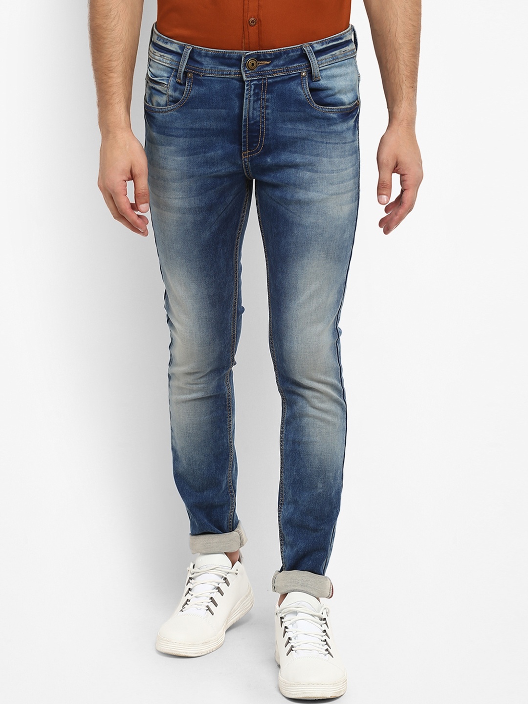 

Mufti Men Blue Skinny Fit Mid-Rise Clean Look Stretchable Jeans