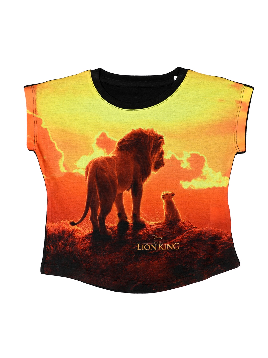 

Disney by Wear Your Mind Girls Yellow Printed Top