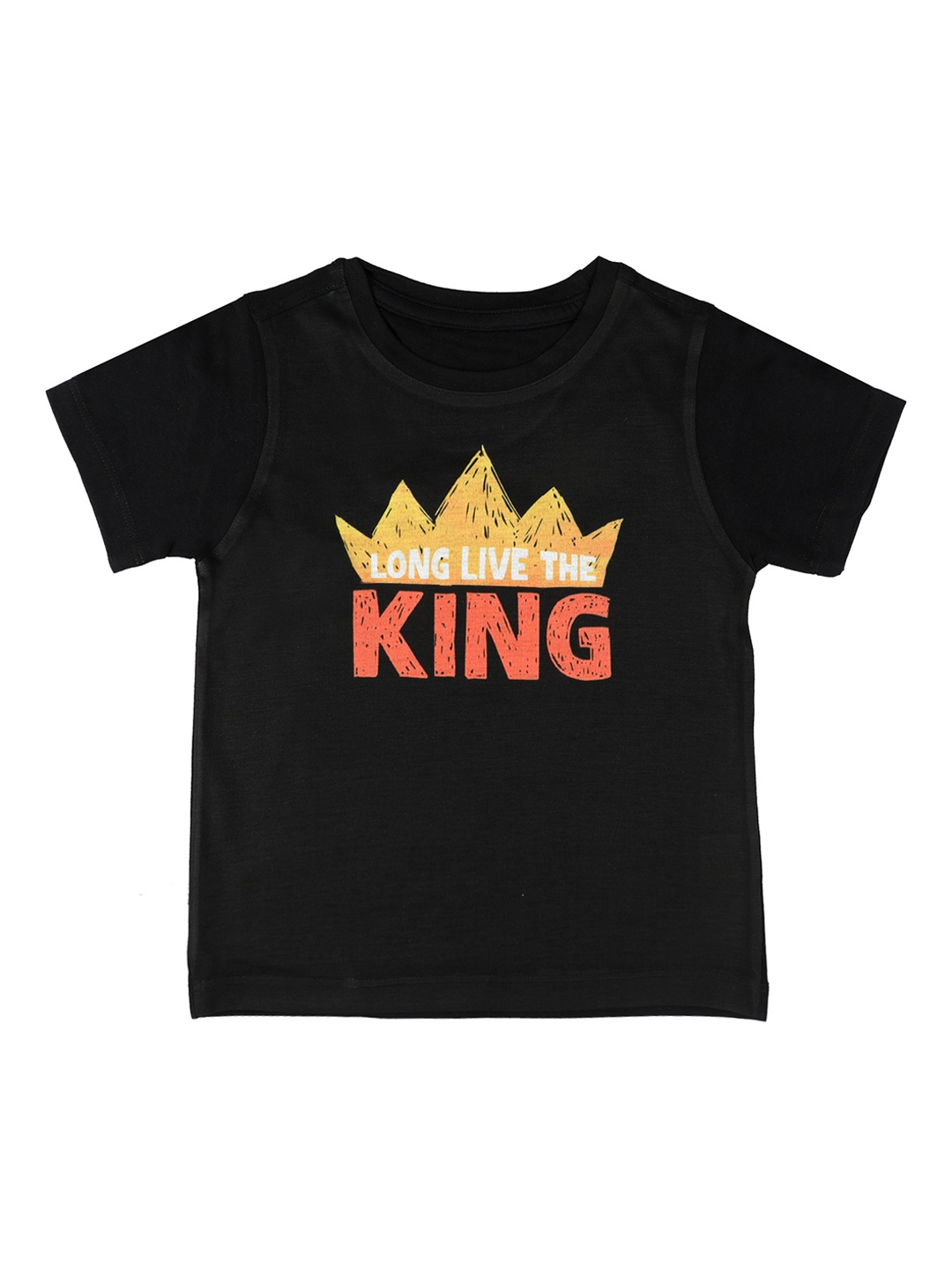 

Disney by Wear Your Mind Boys Black Printed Round Neck T-shirt