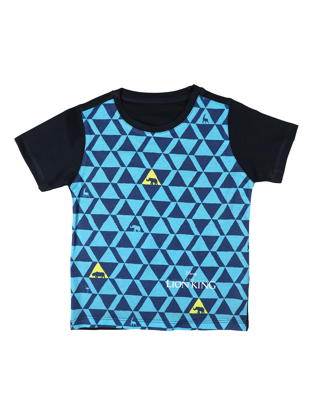 

Disney by Wear Your Mind Boys Navy Blue Printed Round Neck T-shirt