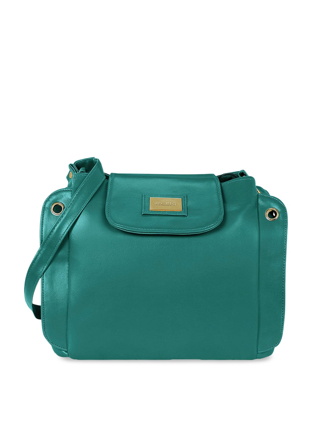 

KLEIO Women Green Solid Sling Bag