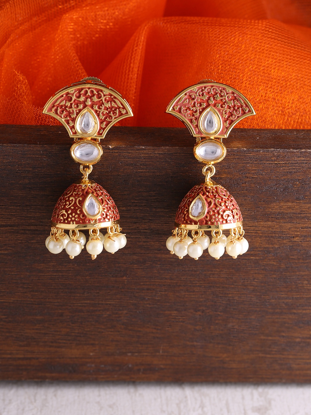 

Tistabene Gold-Plated Dome Shaped Jhumkas
