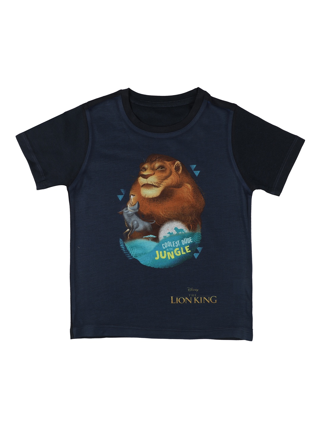 

Disney by Wear Your Mind Boys Navy Blue Printed Round Neck T-shirt