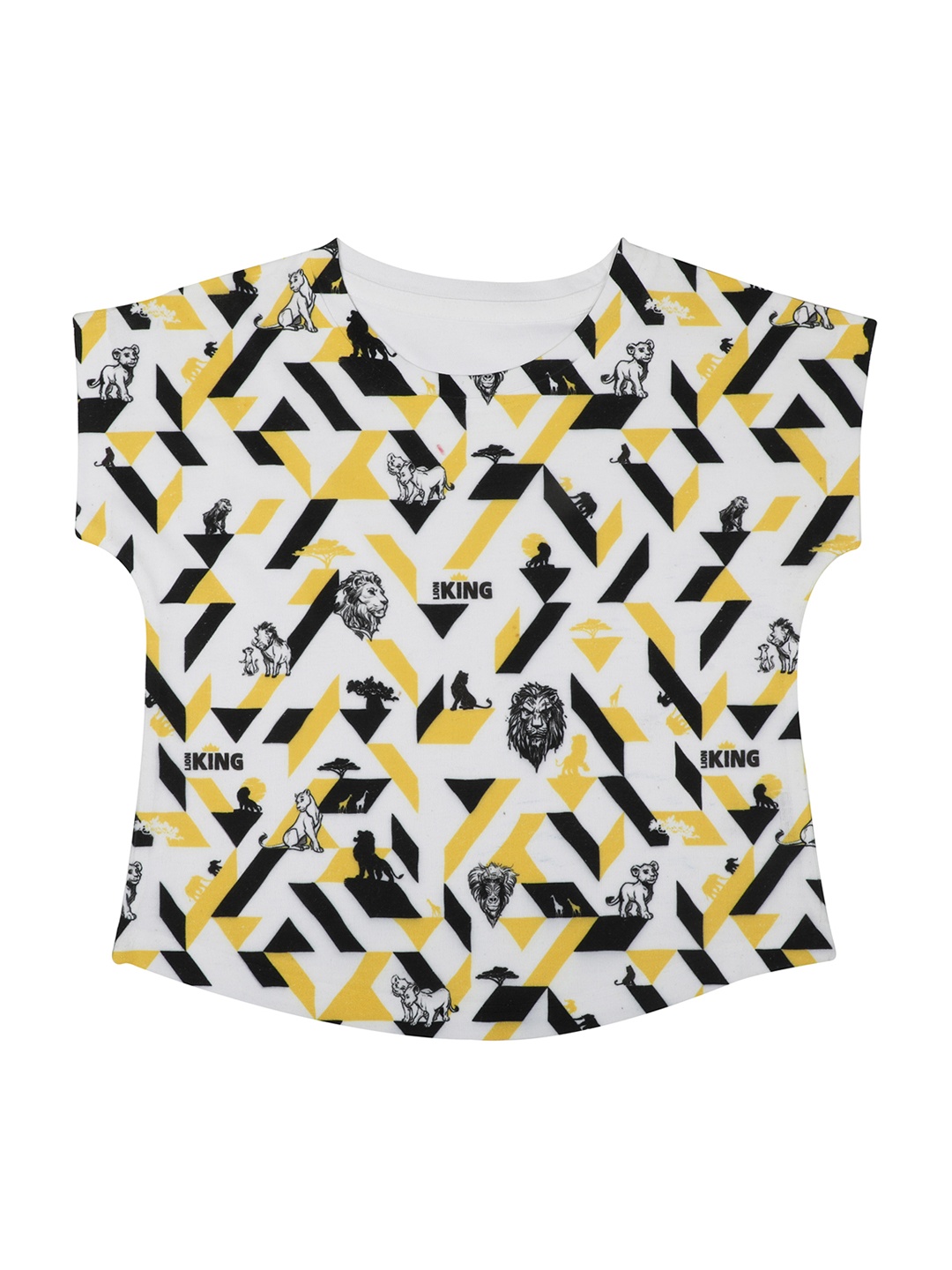 

Disney by Wear Your Mind Girls White Printed Top
