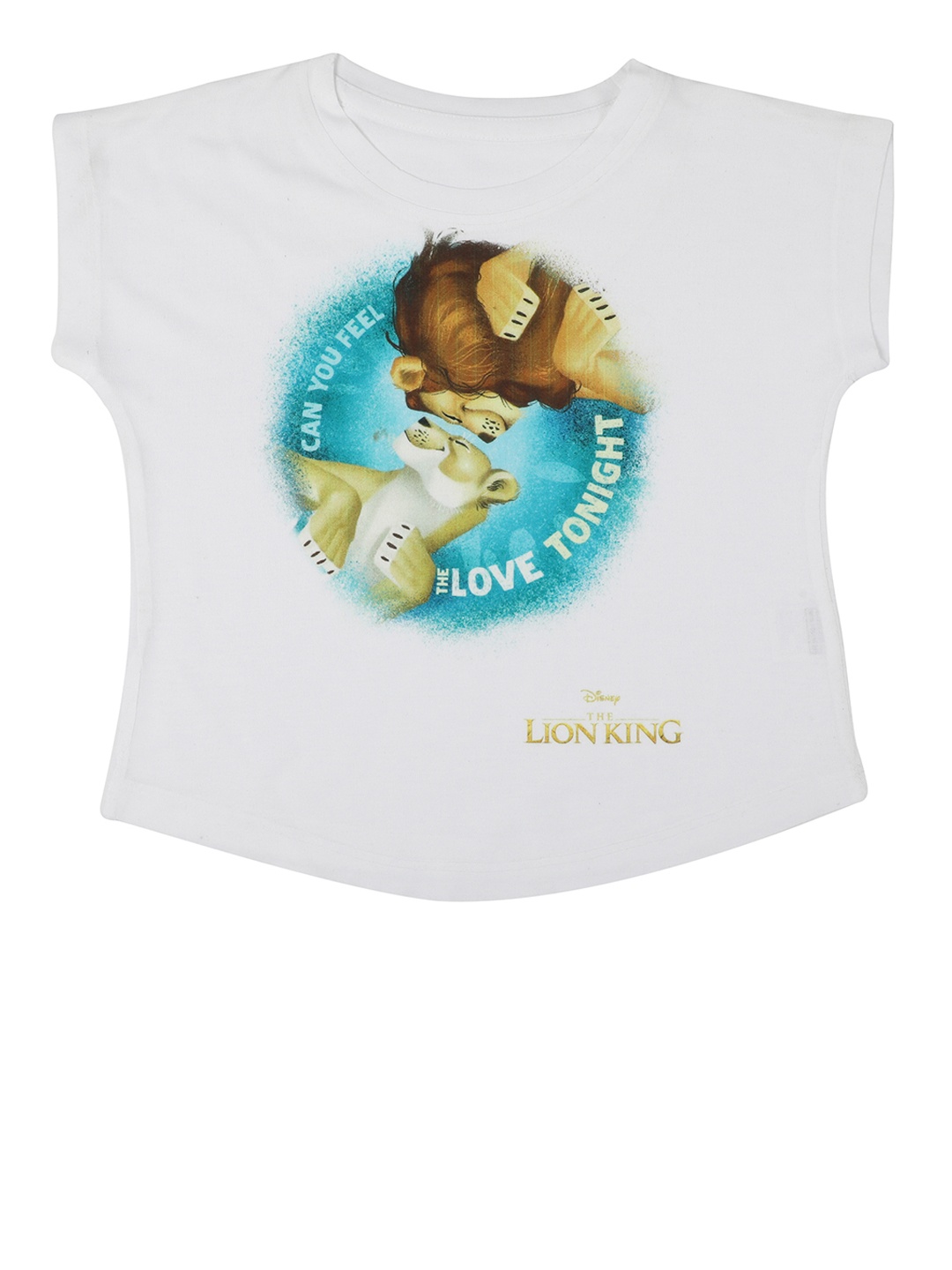

Disney by Wear Your Mind Girls White Printed Top