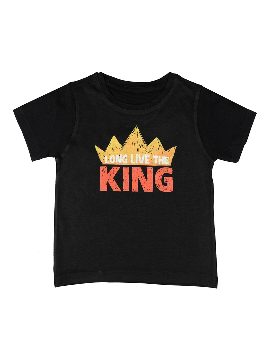 

Disney by Wear Your Mind Boys Black Printed Round Neck T-shirt