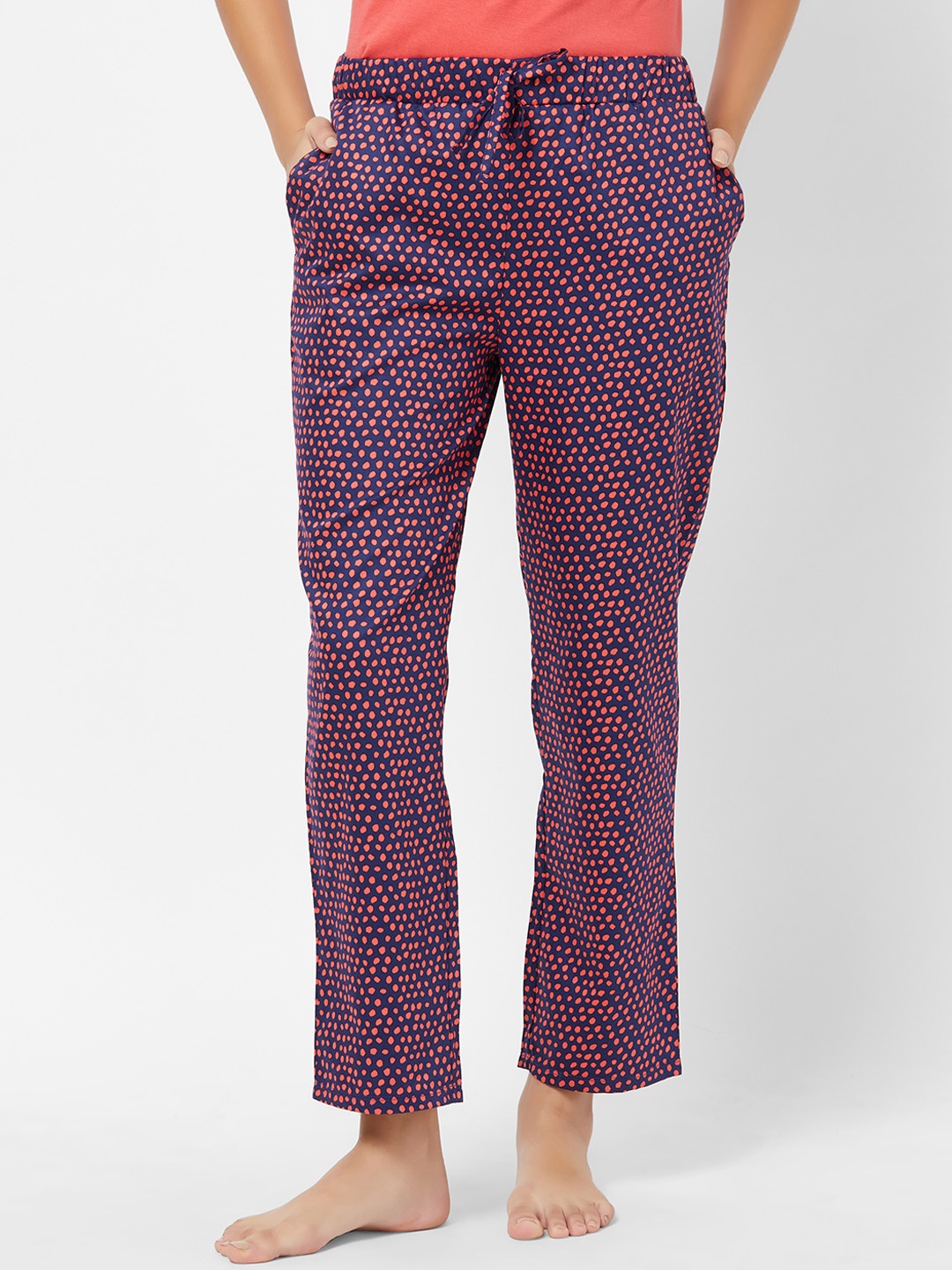 

Soie Women Blue & Red Printed Lounge Pants