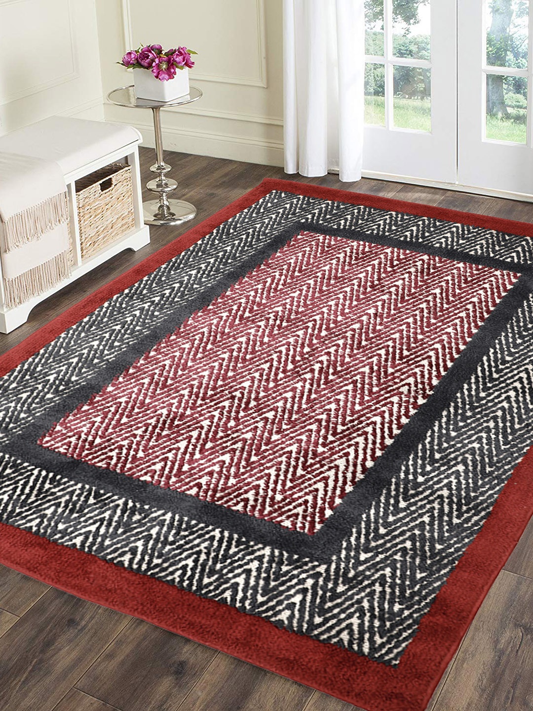 

Presto Red and Grey Printed Carpet