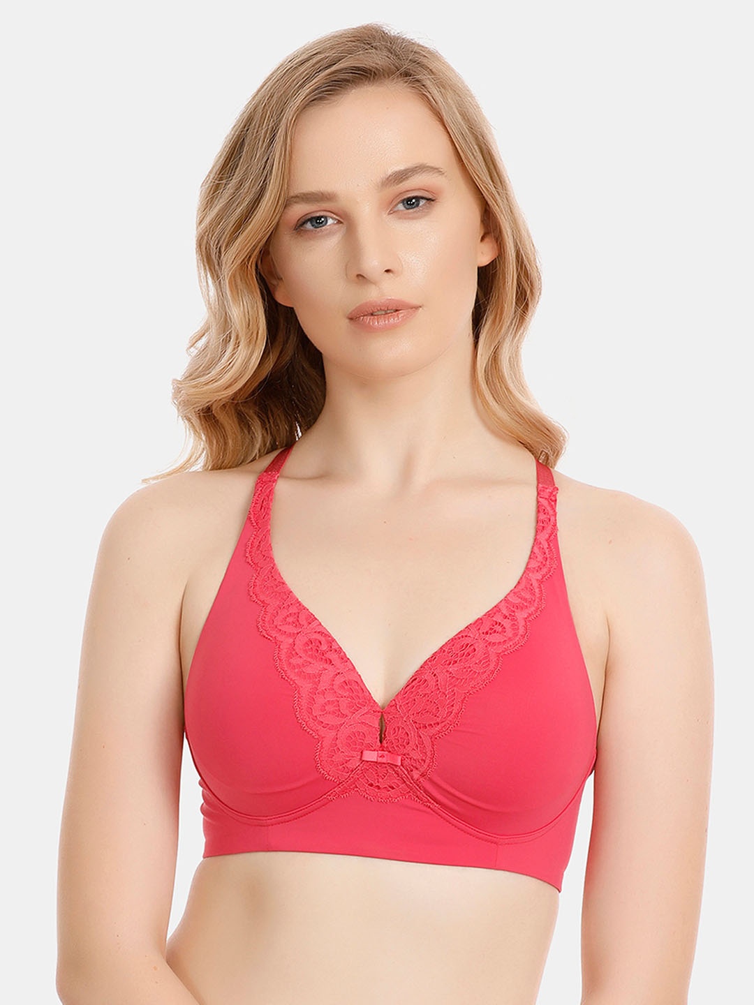 Zivame Pink Bralette Bra - Half Coverage
