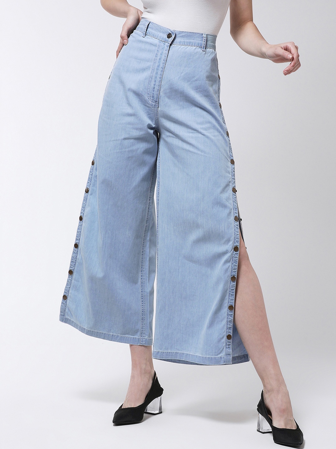 

MAGRE Women Blue Original Loose Fit Solid Culottes