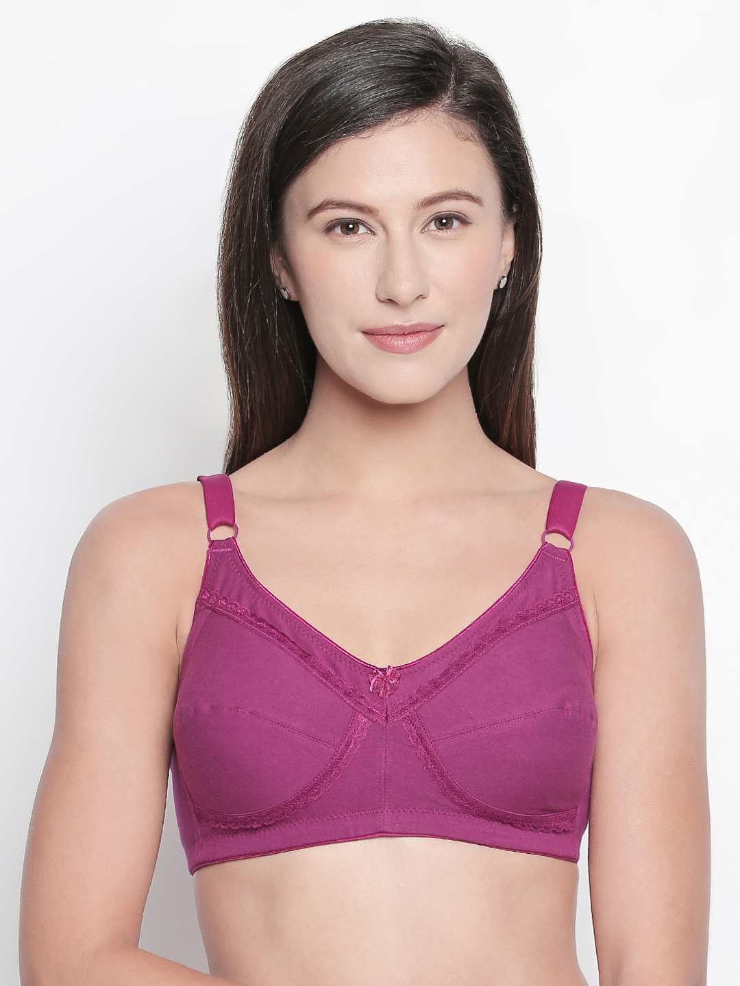 

Bodycare Pack Of 2 Solid Non-Wired Non Padded Everyday Bra E5584WIWI, Pink