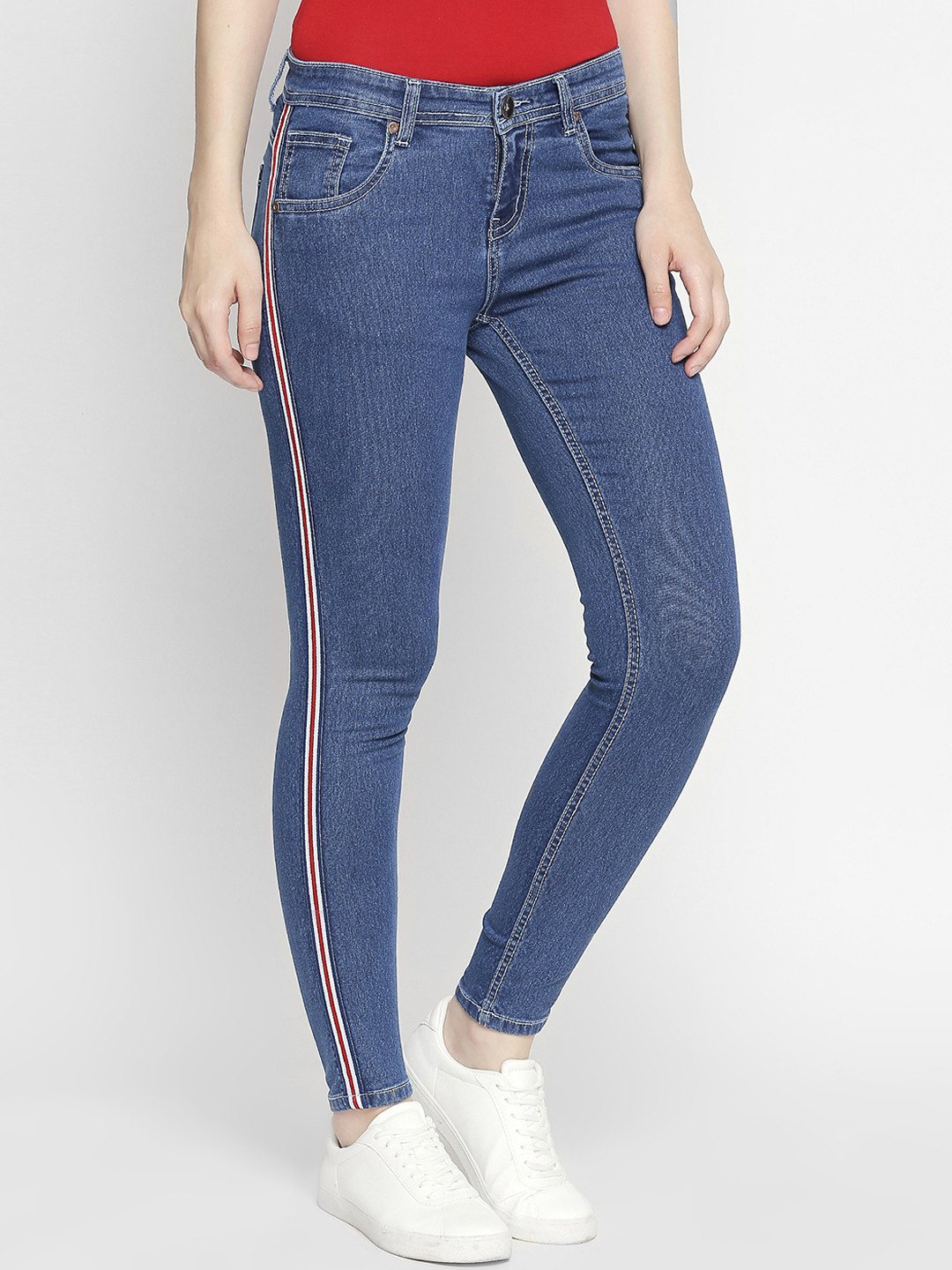 

High Star Women Blue Slim Fit Mid-Rise Clean Look Stretchable Jeans
