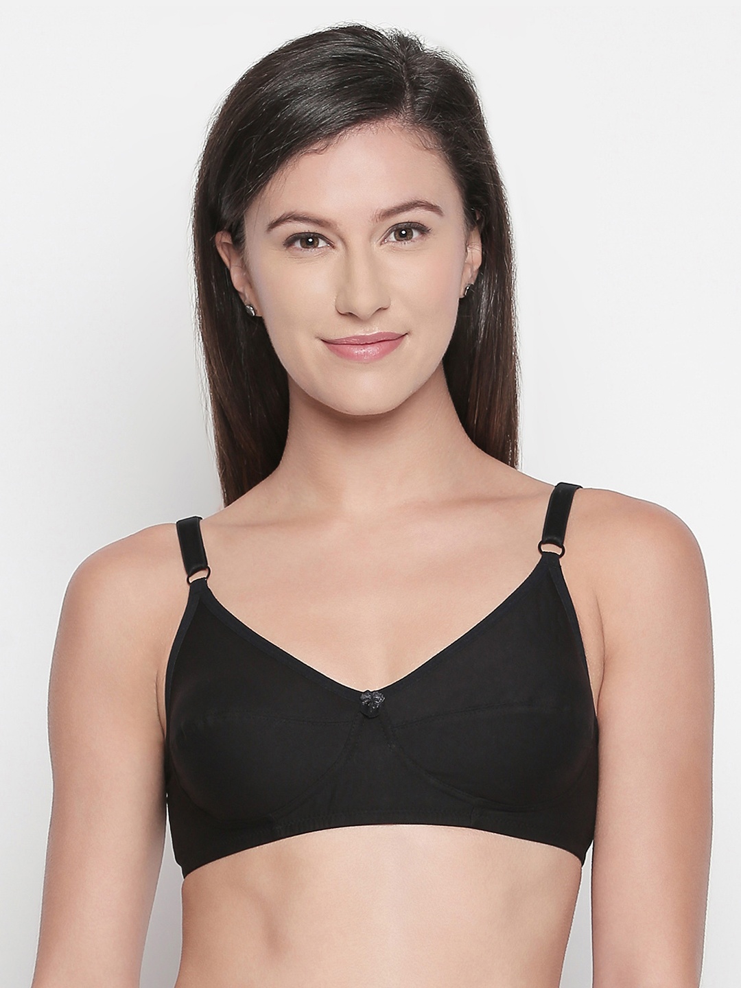

Bodycare Black Solid Non-Wired Non Padded Everyday Bra E6584BBB