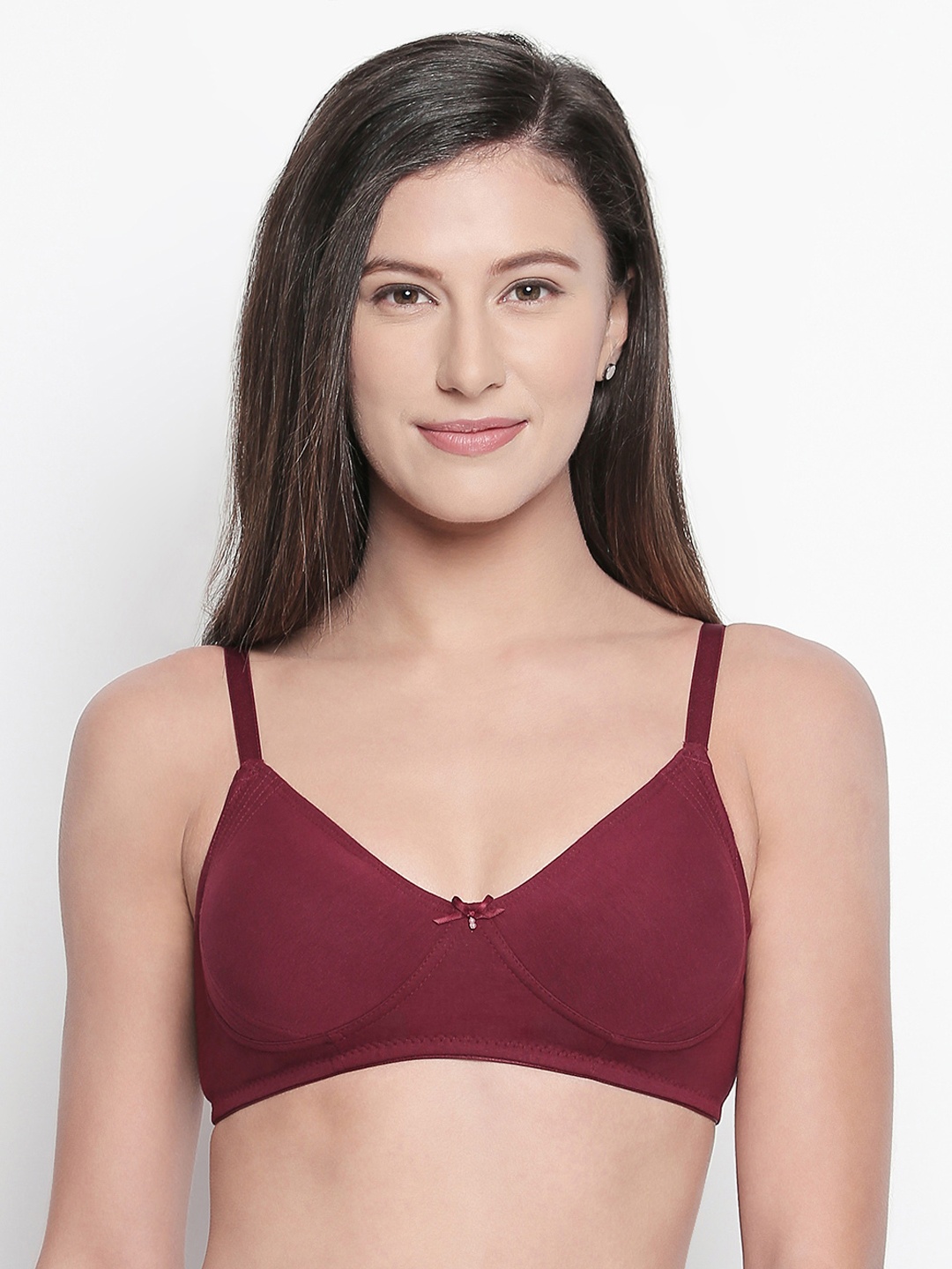 Bodycare Pack Of 2 Solid Non-Wired Non Padded Everyday Bra E6577MEHMEH, Maroon