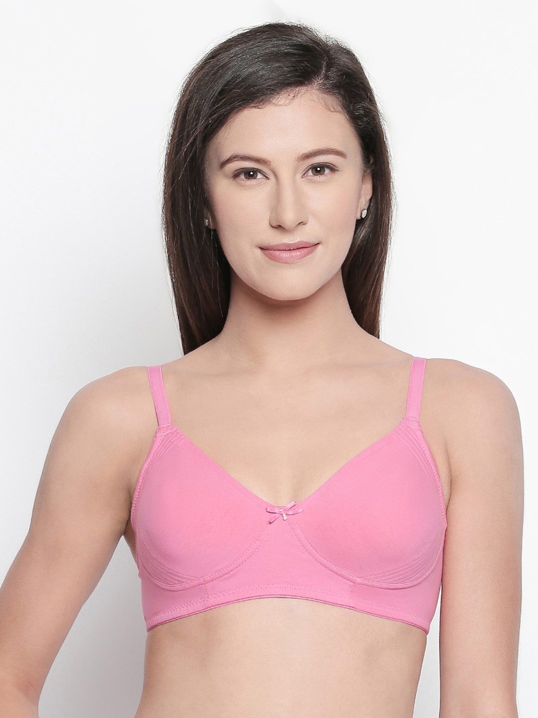 Bodycare Pack Of 2 Solid Non-Wired Non Padded Everyday Bra E6577DPIDPI, Pink