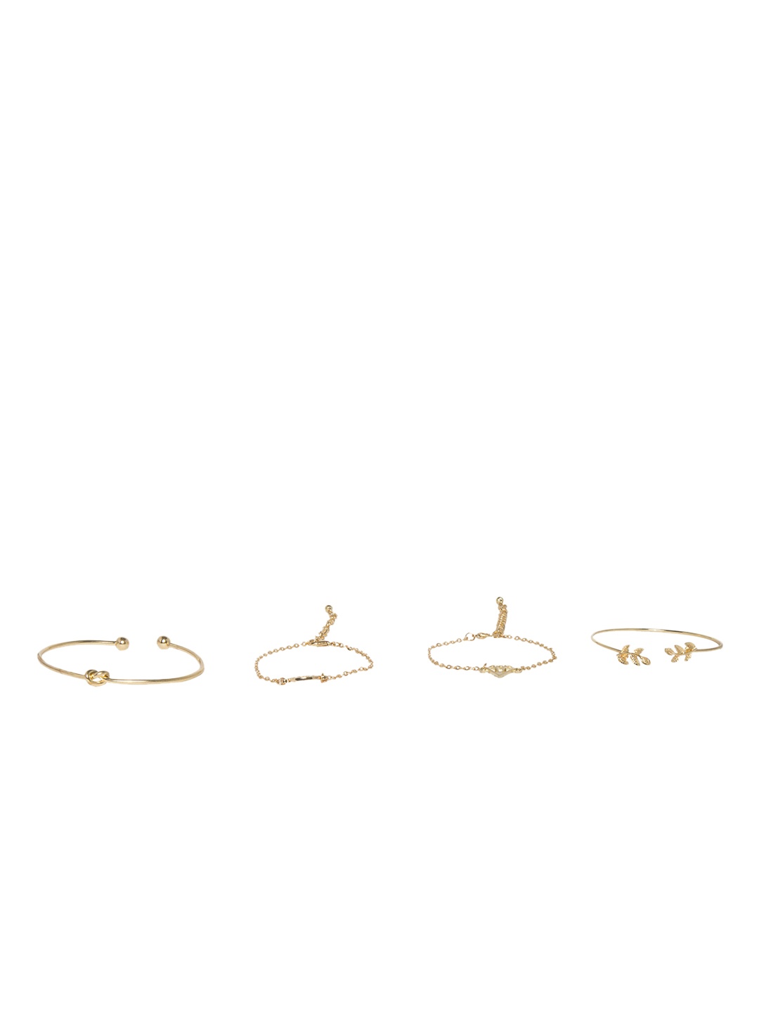 

Ferosh Set Of 4 Gold-Toned Alloy Cuff Bracelets