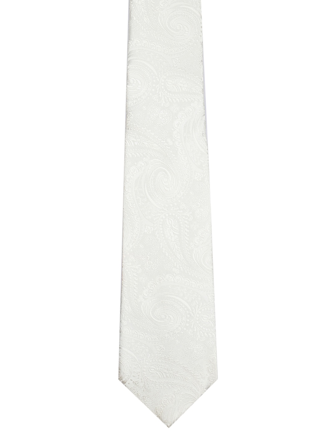 

Tossido Men Cream-Coloured Woven Design Broad Tie