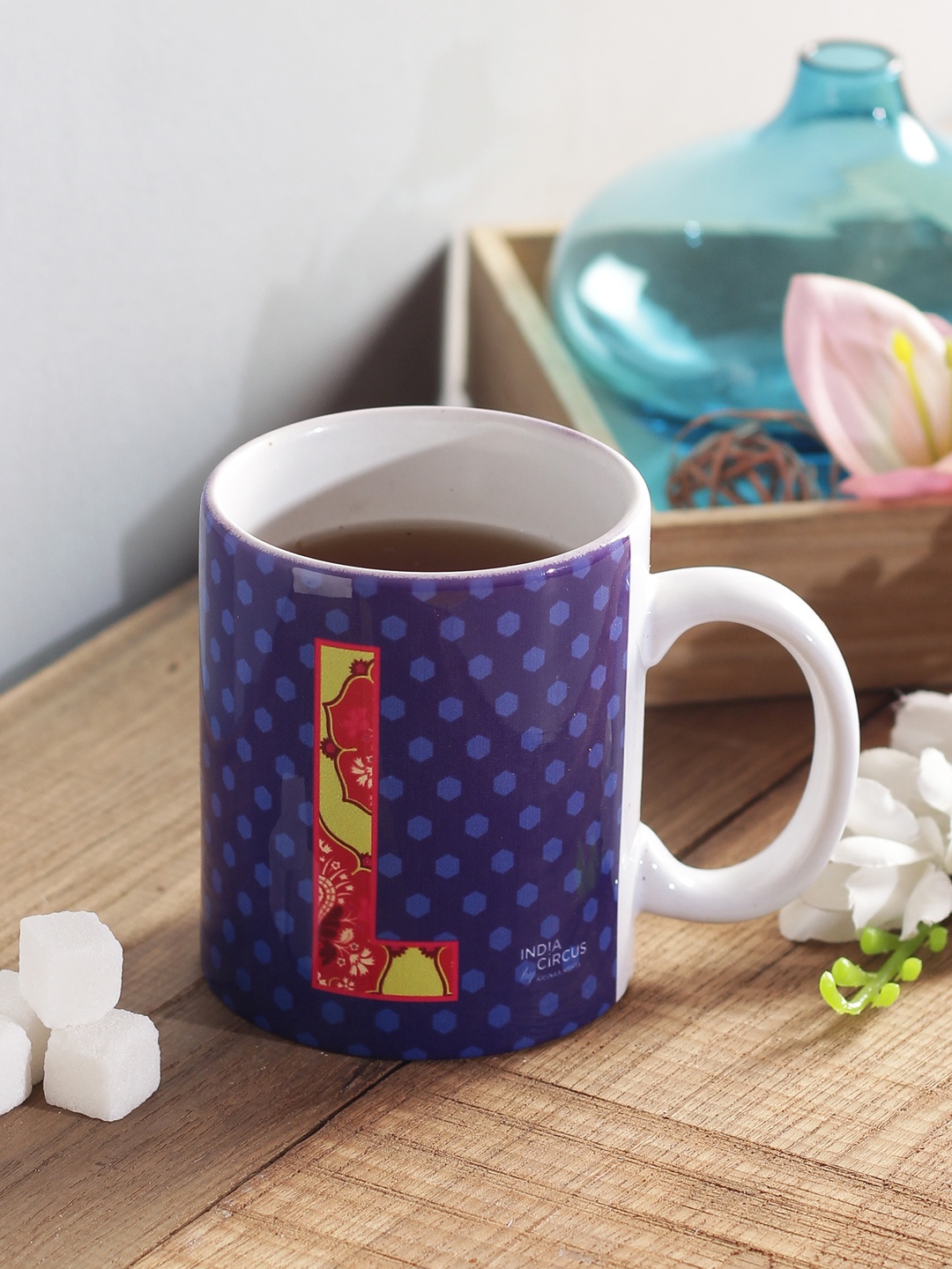 

India Circus by Krsnaa Mehta Blue Printed Ceramic Set