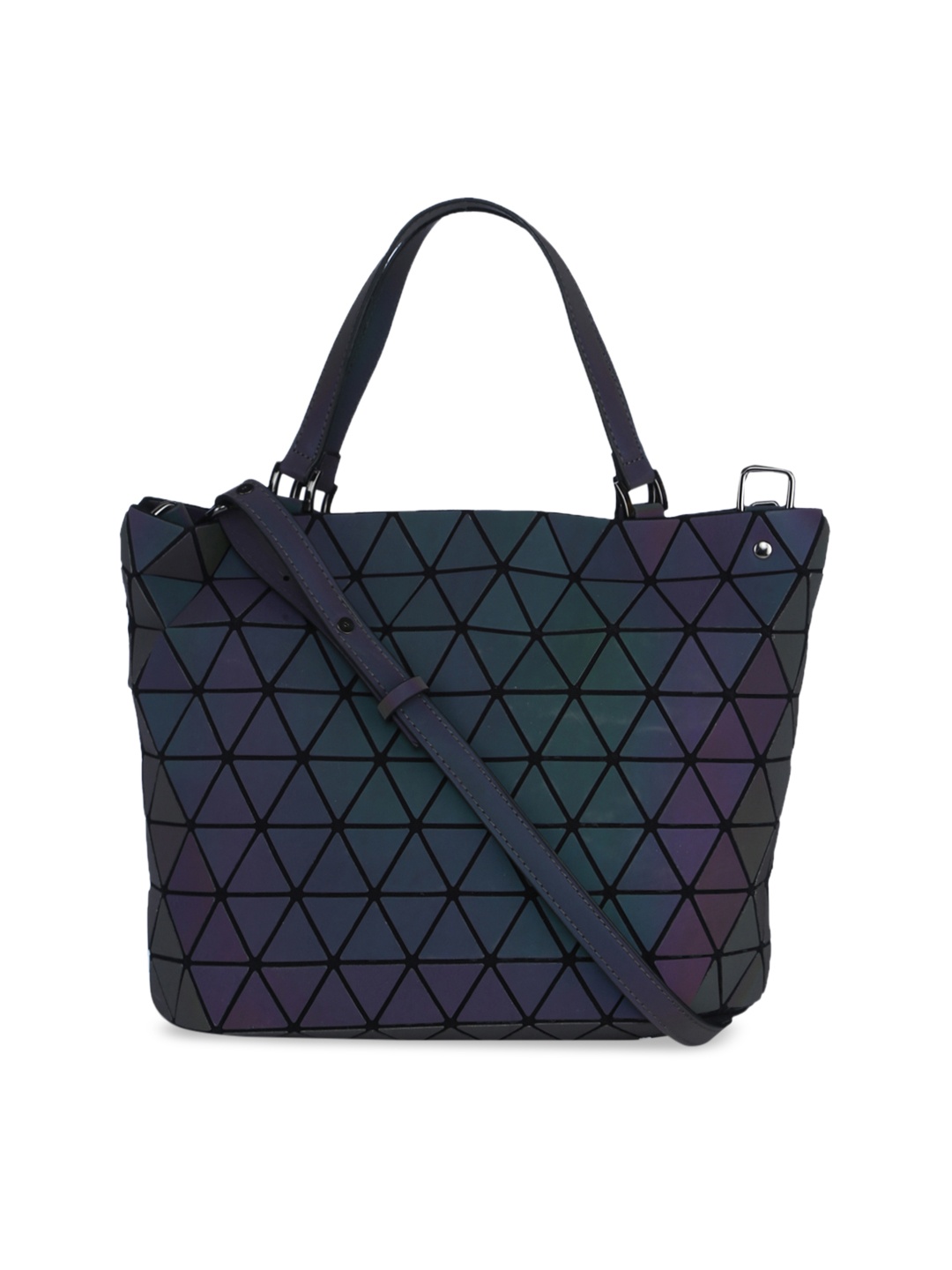 

BAOMI Grey Geometric Range Tote Bag