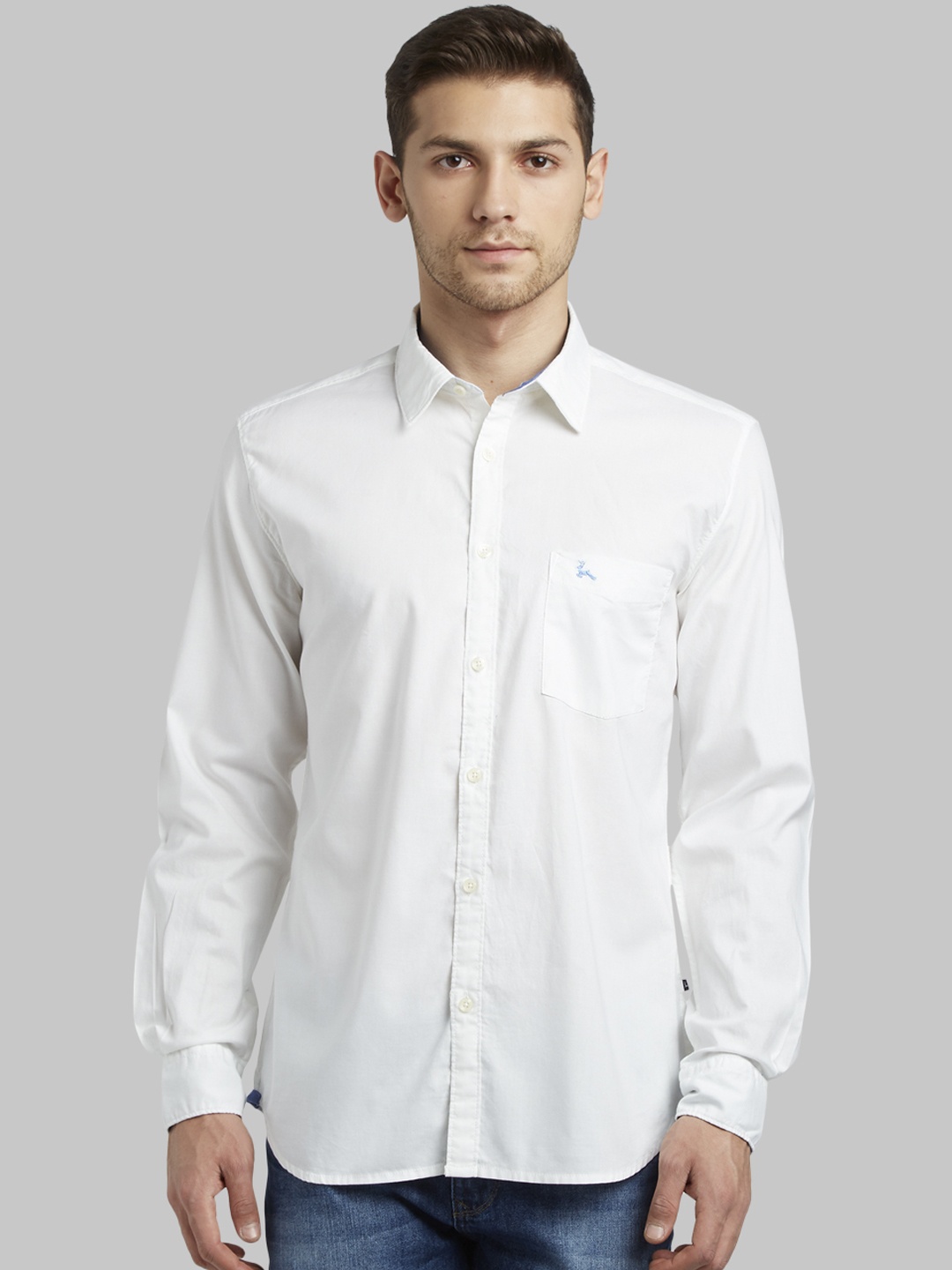 

Parx Men White Slim Fit Solid Casual Shirt