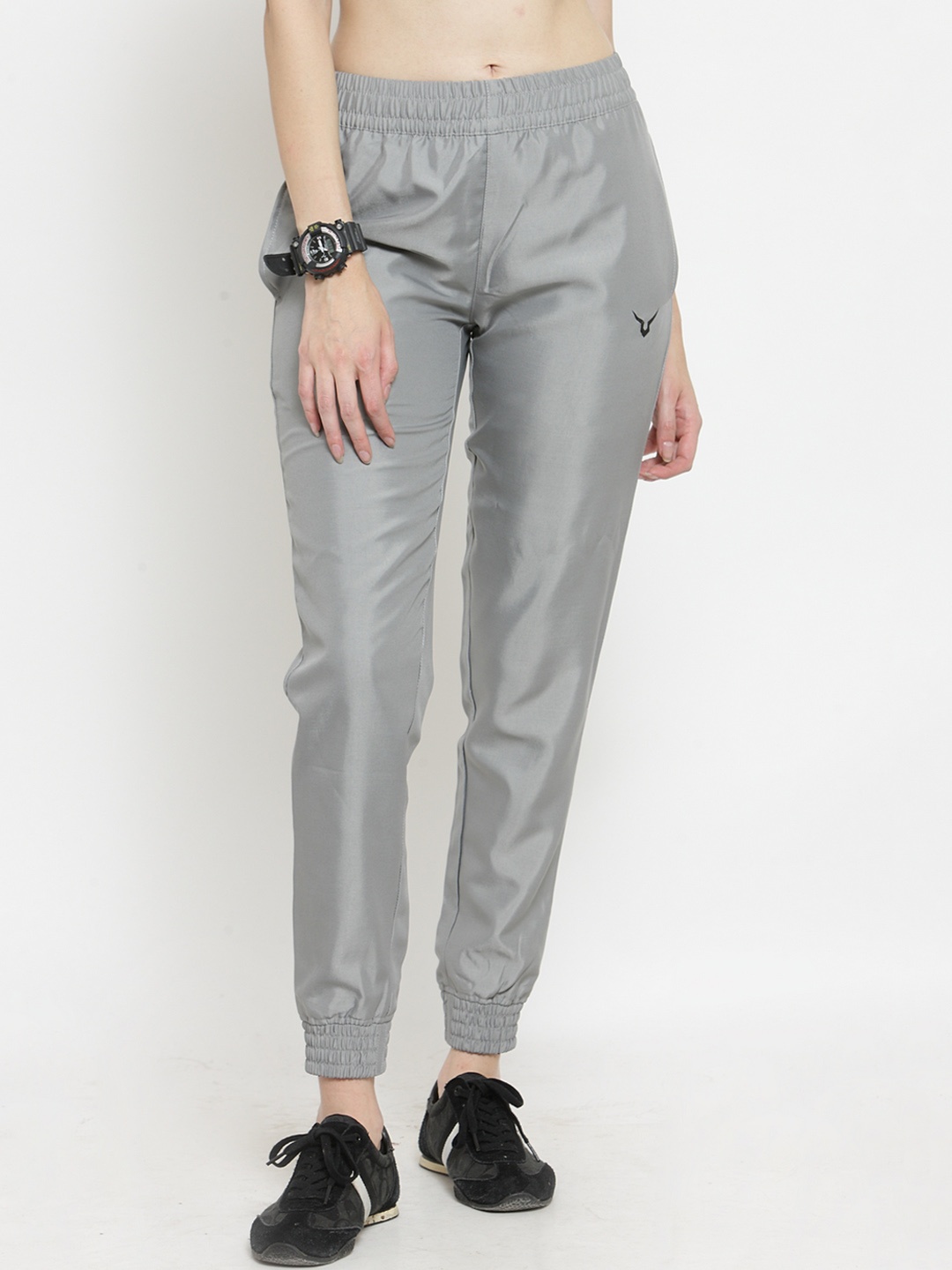 

Invincible Women Micro Satin Jogger Pants, Grey