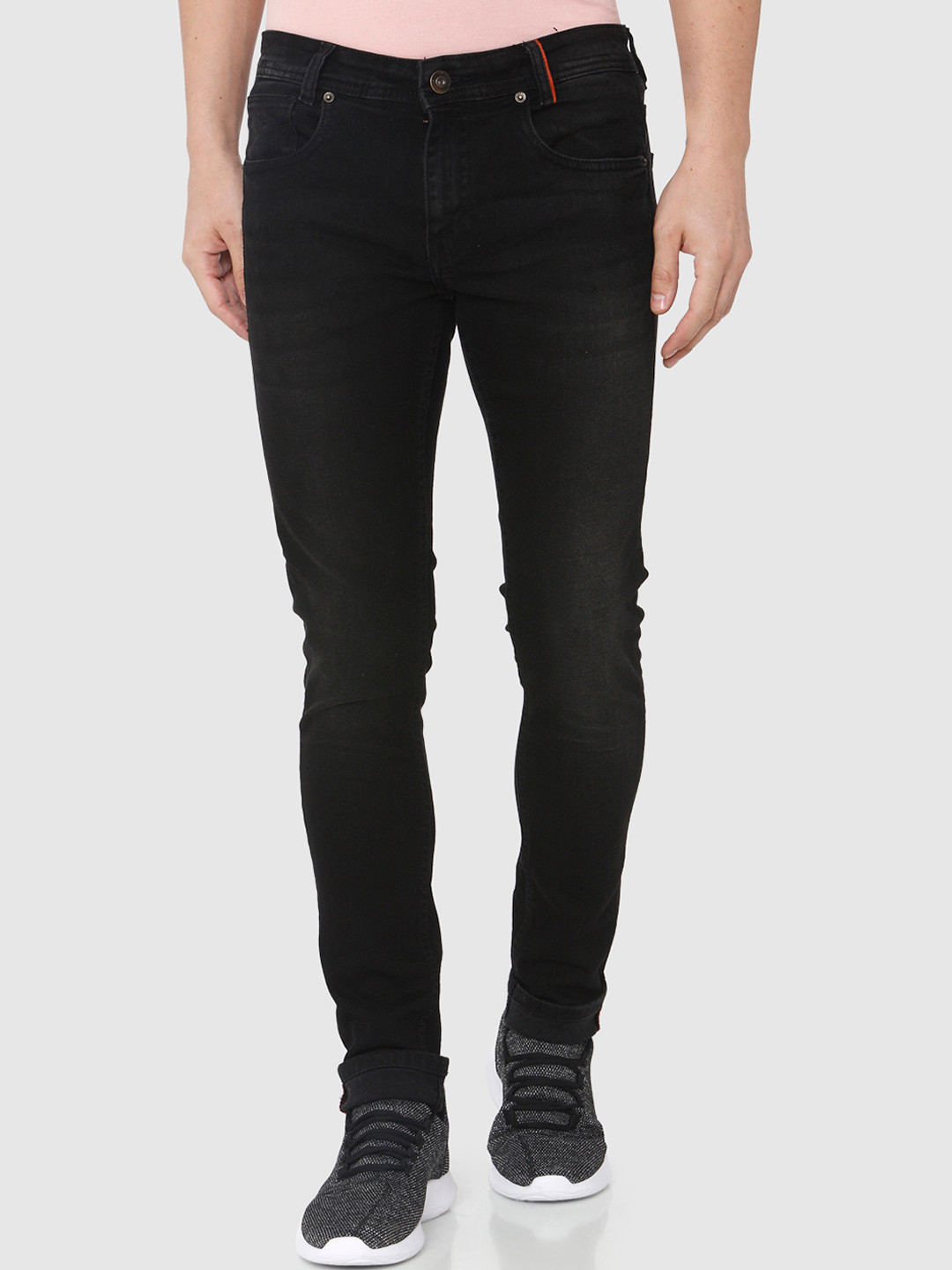 

Mufti Men Black Skinny Fit Mid-Rise Clean Look Stretchable Jeans