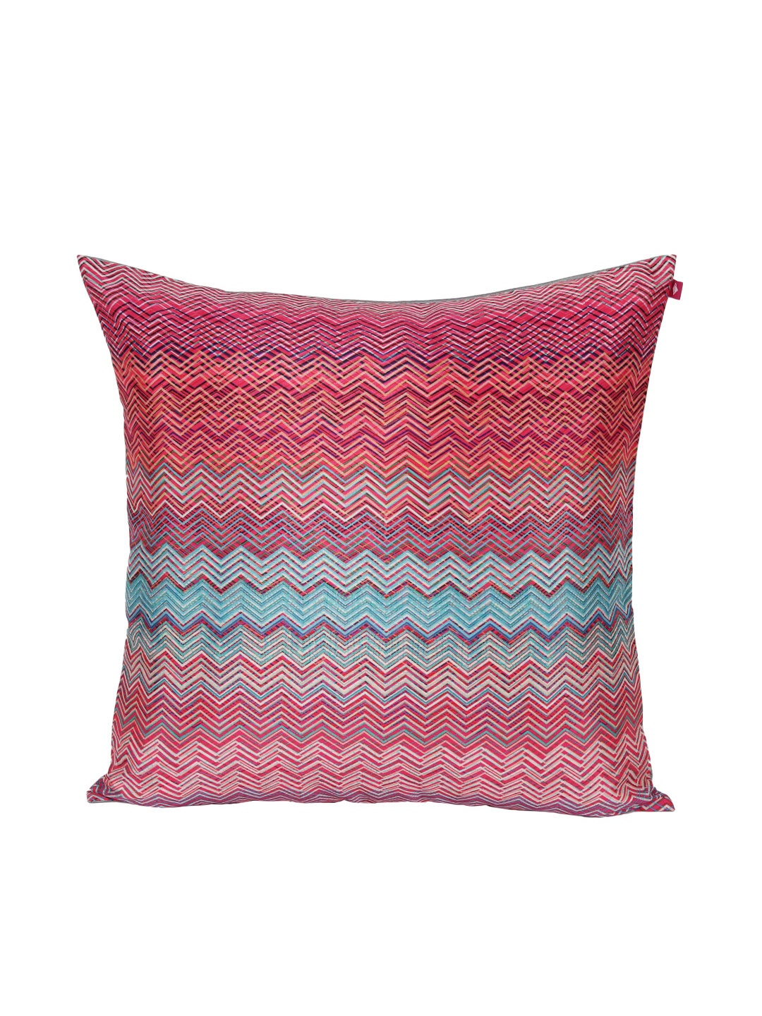 

India Circus by Krsnaa Mehta Multicoloured Striped Square Cushion Cover, Multi