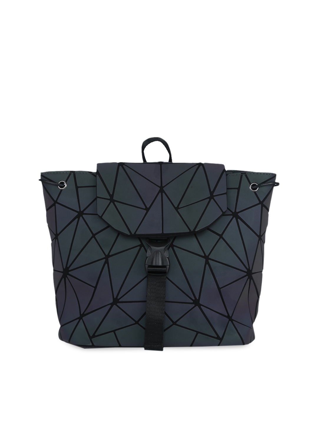 

BAOMI Women Grey Geometric Range Non Reflective Backpack
