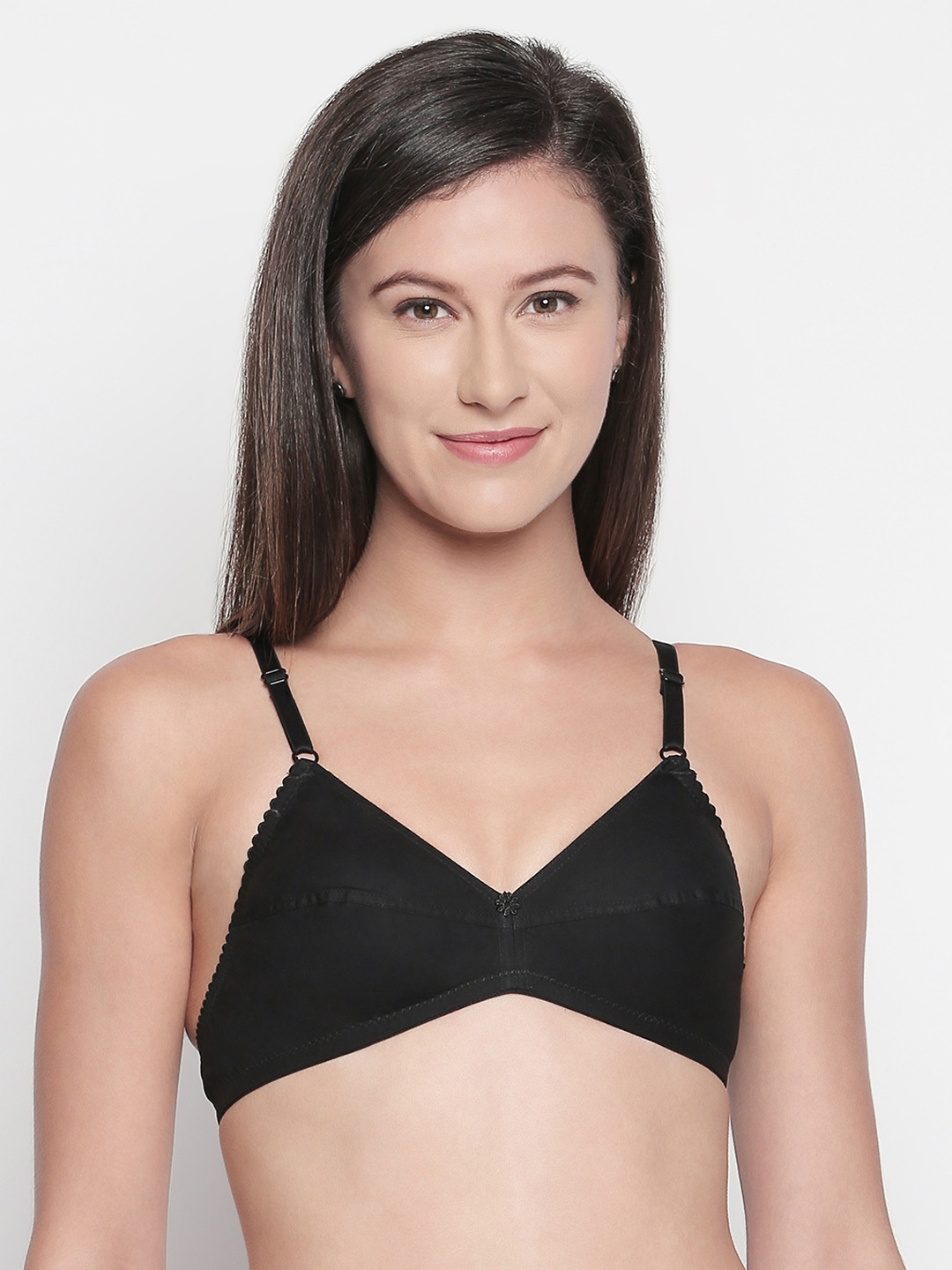 

Bodycare Pack of 2 Solid Non-Wired Non Padded Everyday Bras E5514BBB, Black