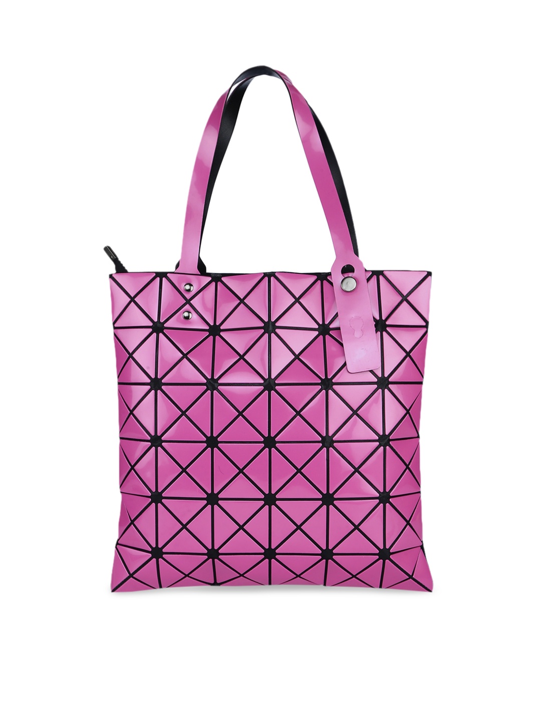 

BAOMI Pink Geometric Bucket Range Handheld Bag