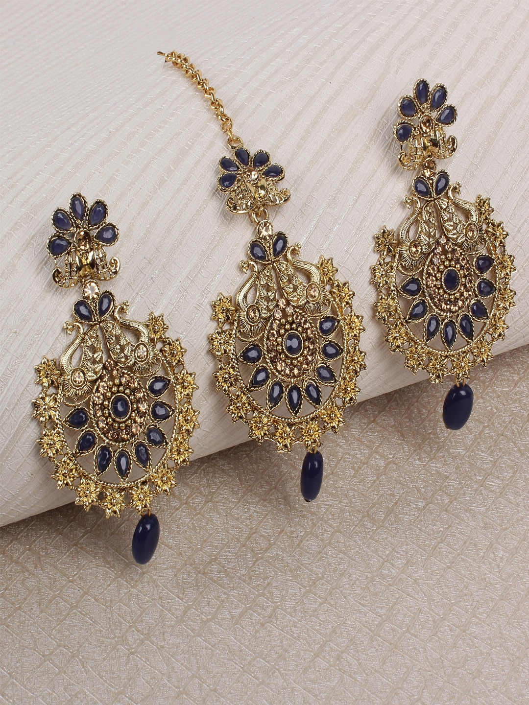 

Shining Diva Women Gold-Plated & Antique Embellished Jewellery Set