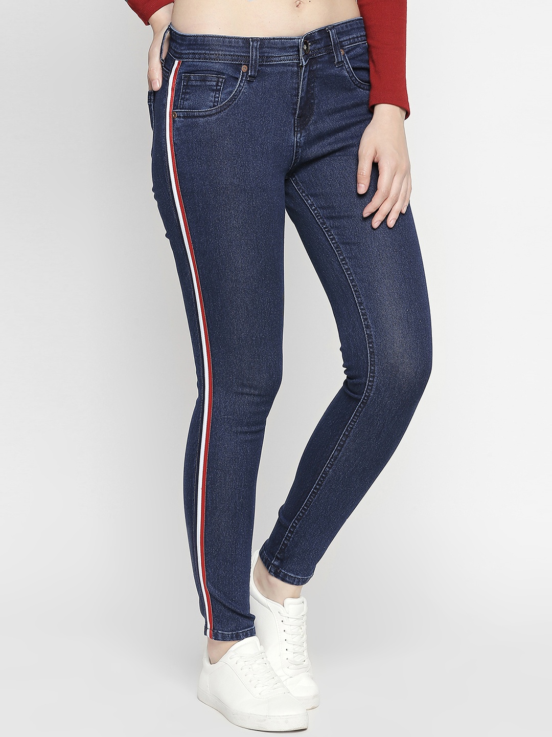 

High Star Women Blue Slim Fit Mid-Rise Clean Look Stretchable Jeans