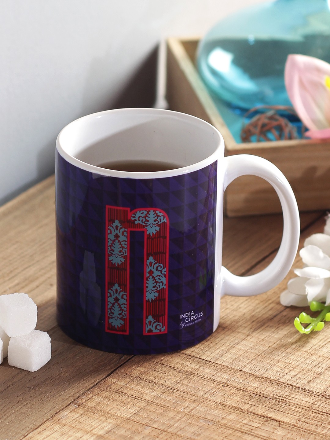 

India Circus by Krsnaa Mehta Blue Printed Ceramic Set