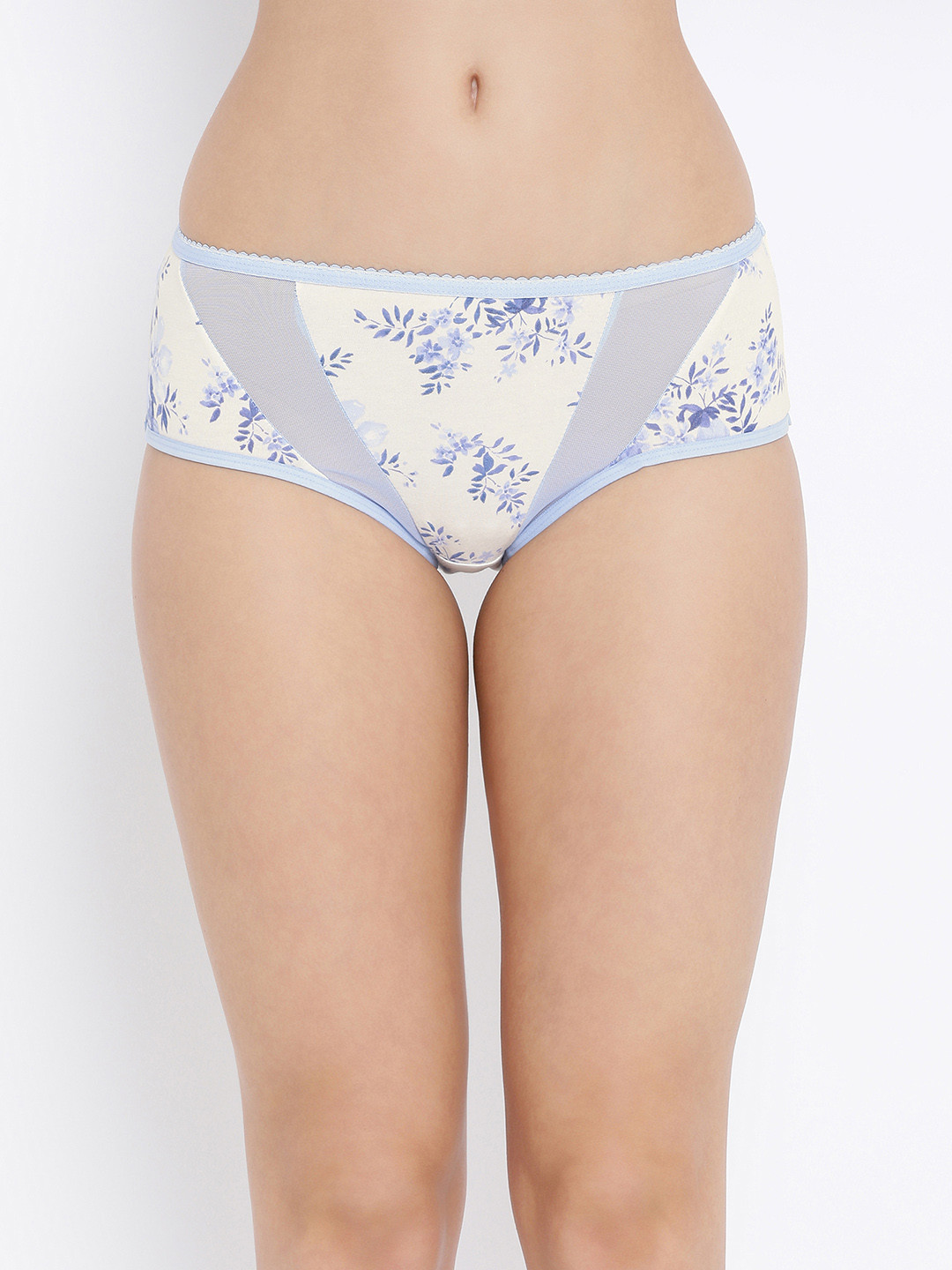

Clovia Women Blue & White Floral Printed High-Rise Hipster Briefs PN3042P13
