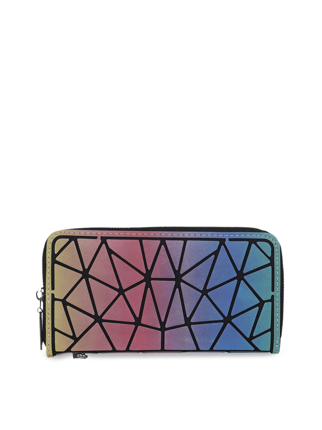 

BAOMI Women Assorted Geometric Range Zip Around Wallet